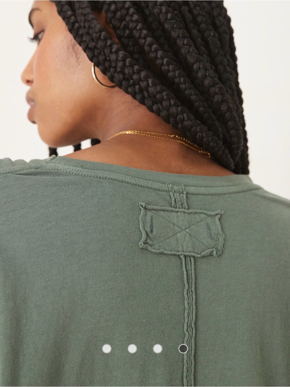 NWT We The Free from Free People Nina Long-Sleeve Tee in Topiary / Green Size M - Picture 4 of 9